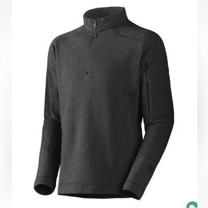 Mountain Hardwear Mazeno Peak wool blend 1/4 zip dark gray pullover sweater XXL